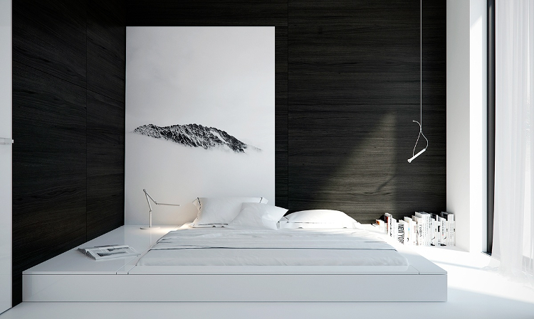 kamar tidur dengan nuansa minimalis
